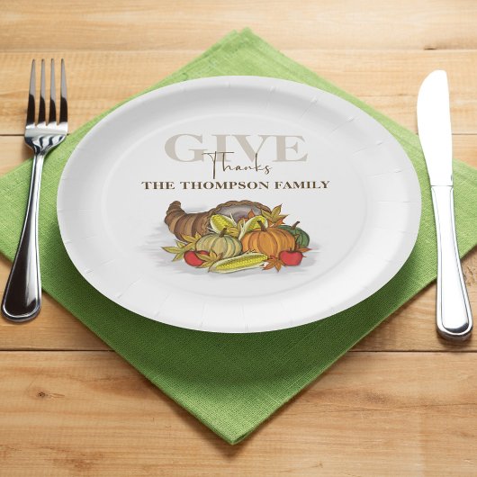 感謝祭エレガント与え感謝してい秋 ペーパープレート