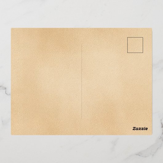 感謝祭エレガント家族写真秋植物学 箔シーズンポストカード (裏面)