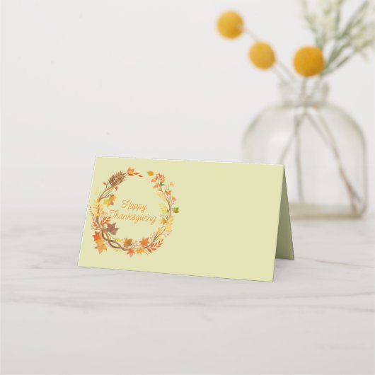 感謝祭エレガント楽 プレイスカード (正面)