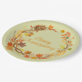 感謝祭エレガント楽 ペーパープレート (アングル)