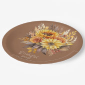 感謝祭エレガント楽 ペーパープレート (アングル)