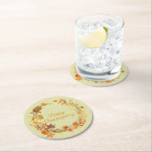 感謝祭エレガント楽 ラウンドペーパーコースター (インサイチュ)