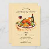 感謝祭エレガント祭招待状カード 招待状 (正面/裏面)