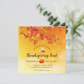 感謝祭エレガント秋の木、パイ、サイダー 招待状 (スタンド正面)
