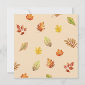 感謝祭エレガント素朴の友だちディナー 招待状 (裏面)