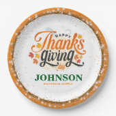 感謝祭オフィスパーティー ペーパープレート (正面)