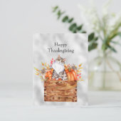 感謝祭オレンジカボチャ猫フローラ シーズンポストカード (スタンド正面)