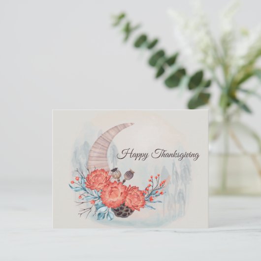 感謝祭オレンジストロフラワームーンフローラ シーズンポストカード (スタンド正面)