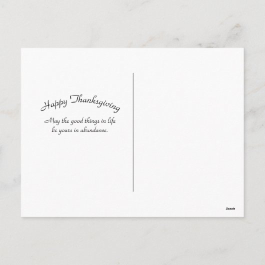 感謝祭オレンジストロフラワームーンフローラ シーズンポストカード (裏面)