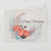 感謝祭オレンジストロフラワームーンフローラ シーズンポストカード (正面)