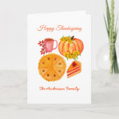 感謝祭オレンジ白パンプキンパイ シーズンカード (正面)