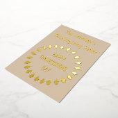 感謝祭オーク葉のカスタム招待状 箔招待状 (回転した状態)