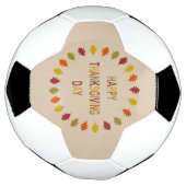 感謝祭オーク葉材 サッカーボール (回転)