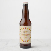 感謝祭オーク葉材 ビールラベル (正面)