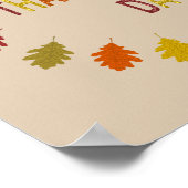 感謝祭オーク葉材 ポスター (角)