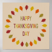 感謝祭オーク葉材 ポスター (正面)