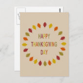 感謝祭オーク葉材 ポストカード (正面/裏面)
