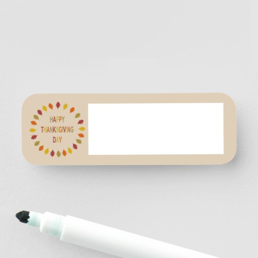 感謝祭オーク葉材 名札 (インサイチュ)