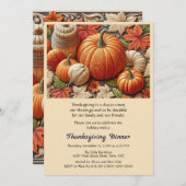 感謝祭オータムカンプキンズディナー招待状 招待状 (正面/裏面)