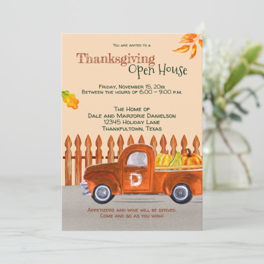 感謝祭オープンハウスオレンジトラックおもしろい 招待状 (スタンド正面)