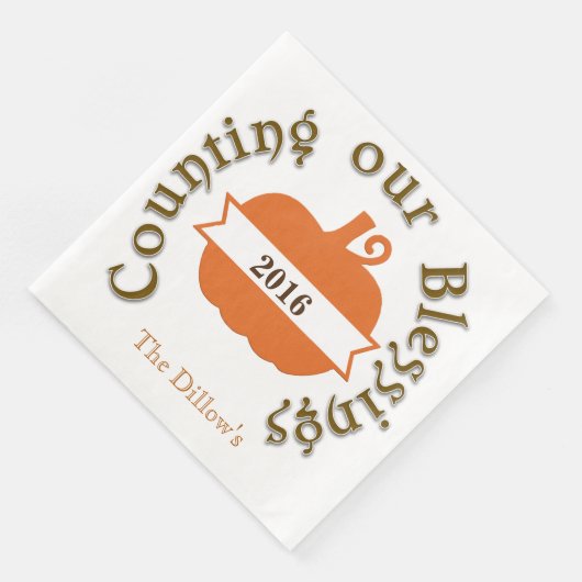 感謝祭カスタマイズディナーナプキンズ (コーナー)