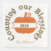 感謝祭カスタマイズディナーナプキンズ (正面)