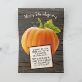 感謝祭カスタムのホリデーカードを愛する人 シーズンカード (内部)