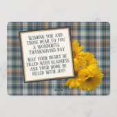 感謝祭カスタムのホリデーカードを愛する人 シーズンカード (裏面)