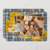 感謝祭カスタムのホリデーカードを愛する人 シーズンカード (正面/裏面)