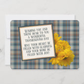 感謝祭カスタムのホリデーカードを愛する人 シーズンカード (裏面)