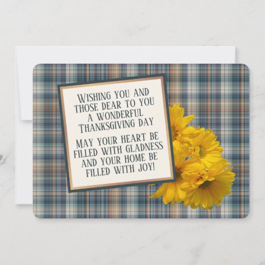 感謝祭カスタムのホリデーカードを愛する人 シーズンカード (裏面)