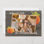 感謝祭カスタムのホリデーカードを愛する人 シーズンカード (正面)