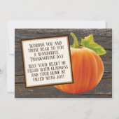 感謝祭カスタムのホリデーカードを愛する人 シーズンカード (裏面)