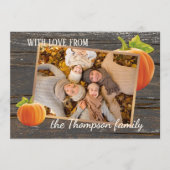 感謝祭カスタムのホリデーカードを愛する人 シーズンカード (正面)