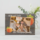 感謝祭カスタムのホリデーカードを愛する人 シーズンカード (スタンド正面)