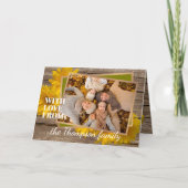 感謝祭カスタムのホリデーカードを愛する人 シーズンカード (正面)