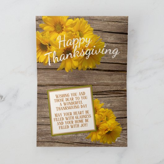 感謝祭カスタムのホリデーカードを愛する人 シーズンカード (内部)