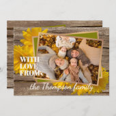 感謝祭カスタムのホリデーカードを愛する人 シーズンカード (正面/裏面)