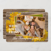 感謝祭カスタムのホリデーカードを愛する人 シーズンカード (正面/裏面)