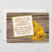 感謝祭カスタムのホリデーカードを愛する人 シーズンカード (裏面)