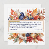 感謝祭カスタムの挨拶文 シーズンカード (正面/裏面)