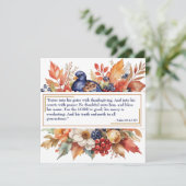 感謝祭カスタムの挨拶文 シーズンカード (スタンド正面)