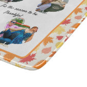 感謝祭カスタム七面鳥の写真コラージュ カッティングボード (角)