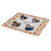 感謝祭カスタム七面鳥の写真コラージュ カッティングボード (角)