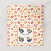 感謝祭カスタム七面鳥の写真コラージュ プレイスカード (外部開封)