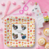 感謝祭カスタム七面鳥の写真コラージュ ペーパープレート (パーティー)