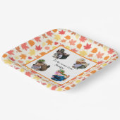 感謝祭カスタム七面鳥の写真コラージュ ペーパープレート (傾斜あり)