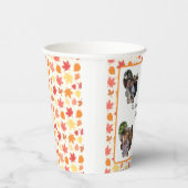 感謝祭カスタム七面鳥の写真コラージュ 紙コップ (右)