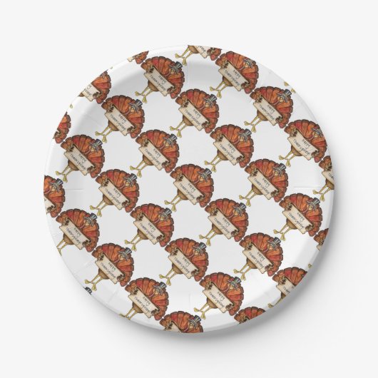 感謝祭カスタム紙プレート/トルコ ペーパープレート (正面)