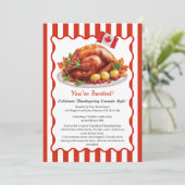 感謝祭カナダ | コージーローストターキーギャザリング 招待状 (スタンド正面)